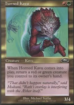 1x Horned Kavu - Foil Heavy Play MTG Magic - Kid Icarus - - Image 1