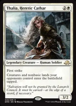 1x Thalia, Heretic Cathar - Foil Moderate Play MTG Magic - Kid Icarus - - Image 1
