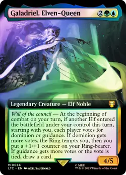 MTG FOIL Galadriel, Elven-Queen Extended Art - The Lord of the Rings Commander - Image 1