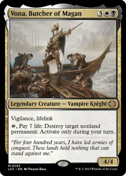 MTG Vona, Butcher of Magan - The Lost Caverns of Ixalan Commander #293 - Image 1