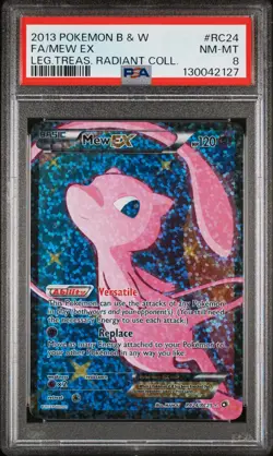 2013 POKEMON B&W LEGEND TREASURES RADIANT COLL #RC24 FULL ART/MEW EX PSA 8 - Image 1