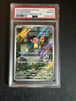 Pokemon TCG Charmander Obsidian Flames Pokemon Center Promo #044 PSA8 - Image 1