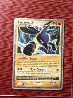 Pokemon Lucario LV X DP 12 Promo Holo Diamond And Pearl Black Star Promo - Image 1