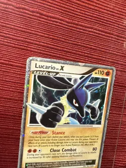 Pokemon Lucario LV X DP 12 Promo Holo Diamond And Pearl Black Star Promo - Image 3