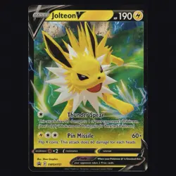 Jolteon V SWSH151 Black Star Promo Holo Pokemon TCG LP ⚡ - Image 1