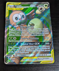 Pokemon TCG Rowlet & Alolan Exeggutor GX 214/236 Full Art Tag Team Unified Minds - Image 2