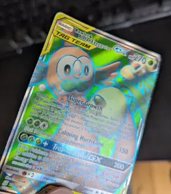 Pokemon TCG Rowlet & Alolan Exeggutor GX 214/236 Full Art Tag Team Unified Minds - Image 4