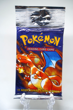 Pokemon Base Set Booster Pack Unlimited Charizard Art WOTC TCG Vintage Sealed - Image 1
