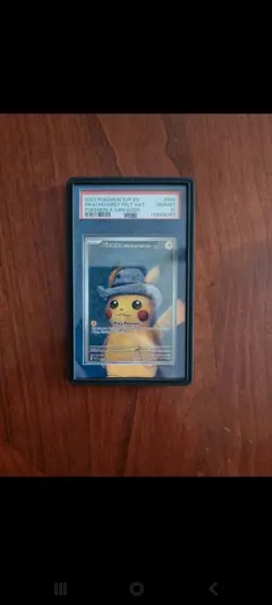 2023 Pokemon Pikachu Van Gogh Grey Felt Hat Promo SVP EN #085 PSA 10 GEM MINT - Image 1