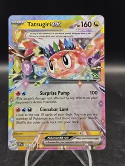 Pokemon TCG Tatsugiri ex 142/191 Surging Sparks Double Rare Holo NM - Image 1