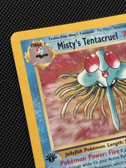 2000 Pokemon Gym Heroes 1st Ed WotC 10/132 Misty’s Tentacruel Holo SWIRL - Image 3