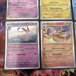 Pokemon TCG Prismatic Eeveelutions Vaporeon Flareon Jolteon Umbreon - Image 5