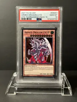 Yugioh Armed Dragon LV10 OP15 - EN001 OTS 15 Ultimate Rare PSA 10 - Image 1