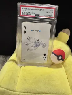 2000 POKEMON SILVER VERSION PLAYING CARDS ACE OF SPADES #249 LUGIA PSA 10 - Image 3
