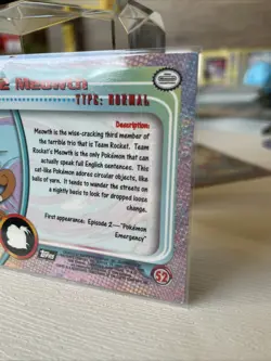 Pokemon 52 Meowth Topps Trading Card Pokemon Trading Card TCG 1999 - Image 3