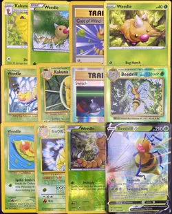 12x Pokemon Cards Weedle Beedrill Kakuna Lot - XY Holo Ultra Rare V Vintage TCG - Image 1