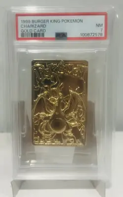 1999 Burger King Pokemon Charizard Gold Card - Image 1