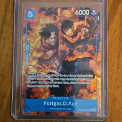 One Piece Portgas.D.Ace OP08-052 Royal Blood Treasure Rare Foil 6000 Power Card - Image 1