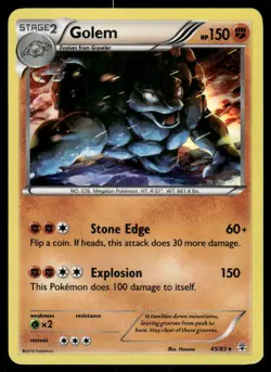 Pokemon Cards Golem 45/83 Generations Holo Rare NM - Image 1