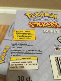 Lot of 5 Brand New Sealed POKEMON Stickers Cards Series 1 Vtg 1999 Rare - Image 3