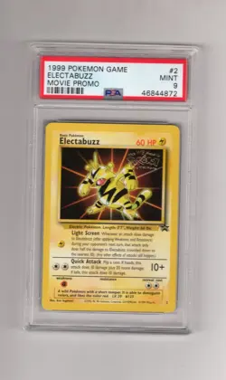 Pokemon Card Electabuzz Promo PSA 9 Mint, Pokemon Movie #2, 1999 - Image 1