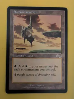 Serra's Sanctum. Magic the Gathering Card. Urza's Saga. Rare. Legendary Land - Image 2