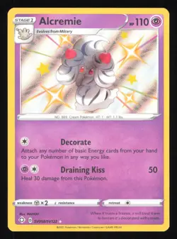Alcremie SV058/SV122 Shining Fates: Shiny Vault Holo Pokemon LP - Image 1