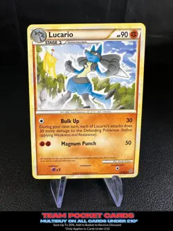 Lucario 19/95, HGSS Unleashed, Pokemon, LP - Image 1
