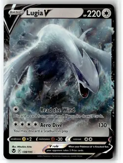 Lugia V ⭐ 138/195 Holo Rare V Silver Tempest 2022 Pokemon NM - Image 1