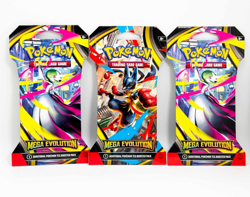 Pokemon Mega Evolution Sleeved Booster Pack Lot of 3 Sealed - Image 1