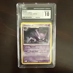 CGC 10 Gem Mint Pokemon 2007 Diamond & Pearl Base Set Haunter 50/130 Non Holo - Image 1