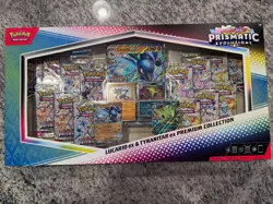 Pokemon TCG Prismatic Evolutions Lucario ex & Tyranitar ex Premium Collection - Image 1