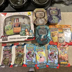 Pokemon TCG Scarlet & Violet, 151 Poster Collection Box, New Sealed, 20 Boosters - Image 1