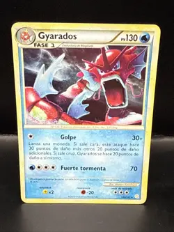 Pokemon Heartgold & Soulsilver, 123/123 Red Gyarados, Holo Rare, Spanish - Image 1