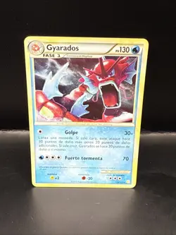 Pokemon Heartgold & Soulsilver, 123/123 Red Gyarados, Holo Rare, Spanish - Image 3