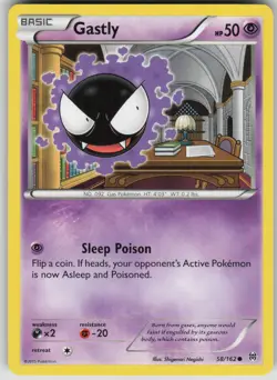 Pokemon TCG Gastly Common XY - BREAKthrough 58/162 - Image 1