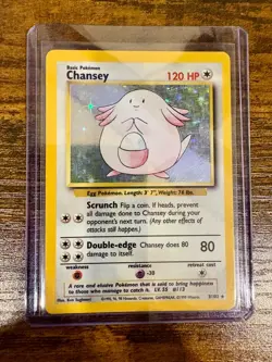 Chansey Holo Base Set 3/102 (LP) Pokemon TCG - Image 1