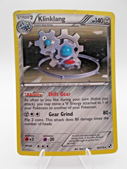 Klinklang 76/114 Black & White Pokemon TCG Holo Moderately Played - Image 1