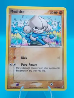 Meditite 54/100 Crystal Guardians Pokemon TCG Regular Lightly Played - Image 1