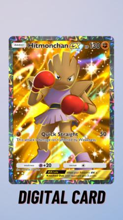 Hitmonchan EX Full Art Mega Rising Pokemon TCG Pocket Trade 2 Star ⭐⭐ (English) - Image 1