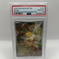 2025 POKEMON SVP EN-SV BLACK STAR PROMO #173 EEVEE PSA 10 - Image 2