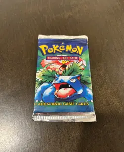 Pokemon Base Set Factory Sealed Booster Pack VENUSAUR art 20.91 Grams - Image 1