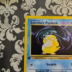 1st Edition Sabrina’s Psyduck 99/132 Gym Challenge NM Vintage Pokemon Card - Image 2