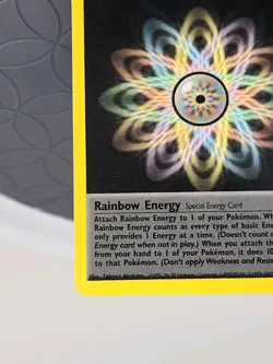 1st Edition Rainbow Energy Pokemon Card Team Rocket Non-Holo Rare Near Mint - Image 4