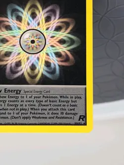 1st Edition Rainbow Energy Pokemon Card Team Rocket Non-Holo Rare Near Mint - Image 5