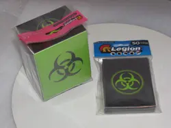 Iconic Biohazard LEGION MAT DECK PROTECTORS CARD SLEEVES AND DECK BOX mtg - Image 1