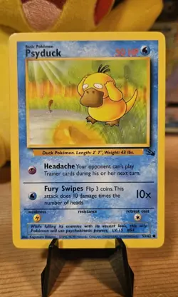 Pokemon TCG Psyduck Fossil, Card 53/62, Regular 1999-2000 Wizards Base Set - Image 1