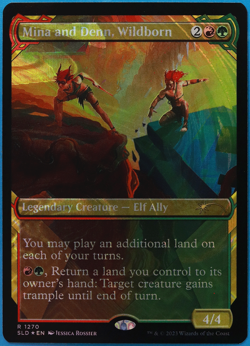 Mina and Denn, Wildborn (Secret Lair Halo Promo) FOIL MINT MAGIC CARD (503362) - Image 1