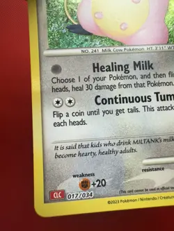 Miltank NM 017/034 Trading Card Game Classic Pokemon TCG Holo #688 - Image 4