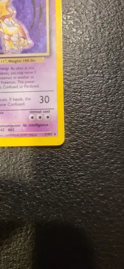 Alakazam 1999 Base Set 1/102 Holo Pokemon Card MP - Image 2